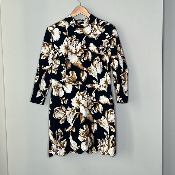 Maeve Anthropologie Mock Neck Stretch Shift Mini Dress Size 14 NWOT - Picture 7 of 9